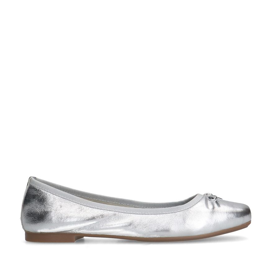 Manfield Zilveren leren ballerina's