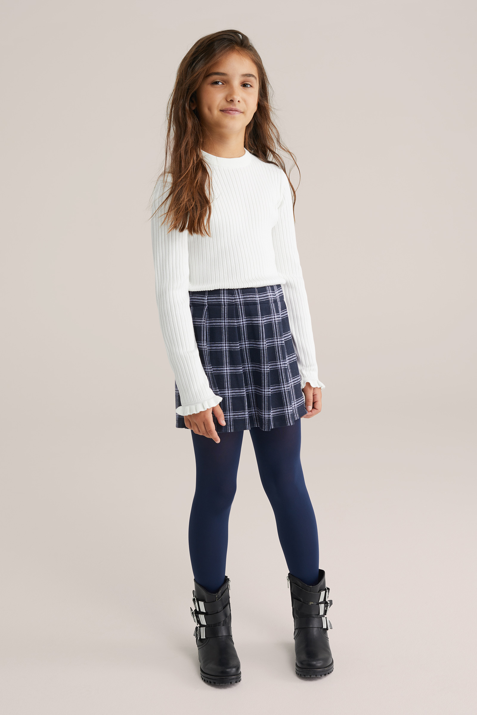 Meisjes pullover met ribstructuur