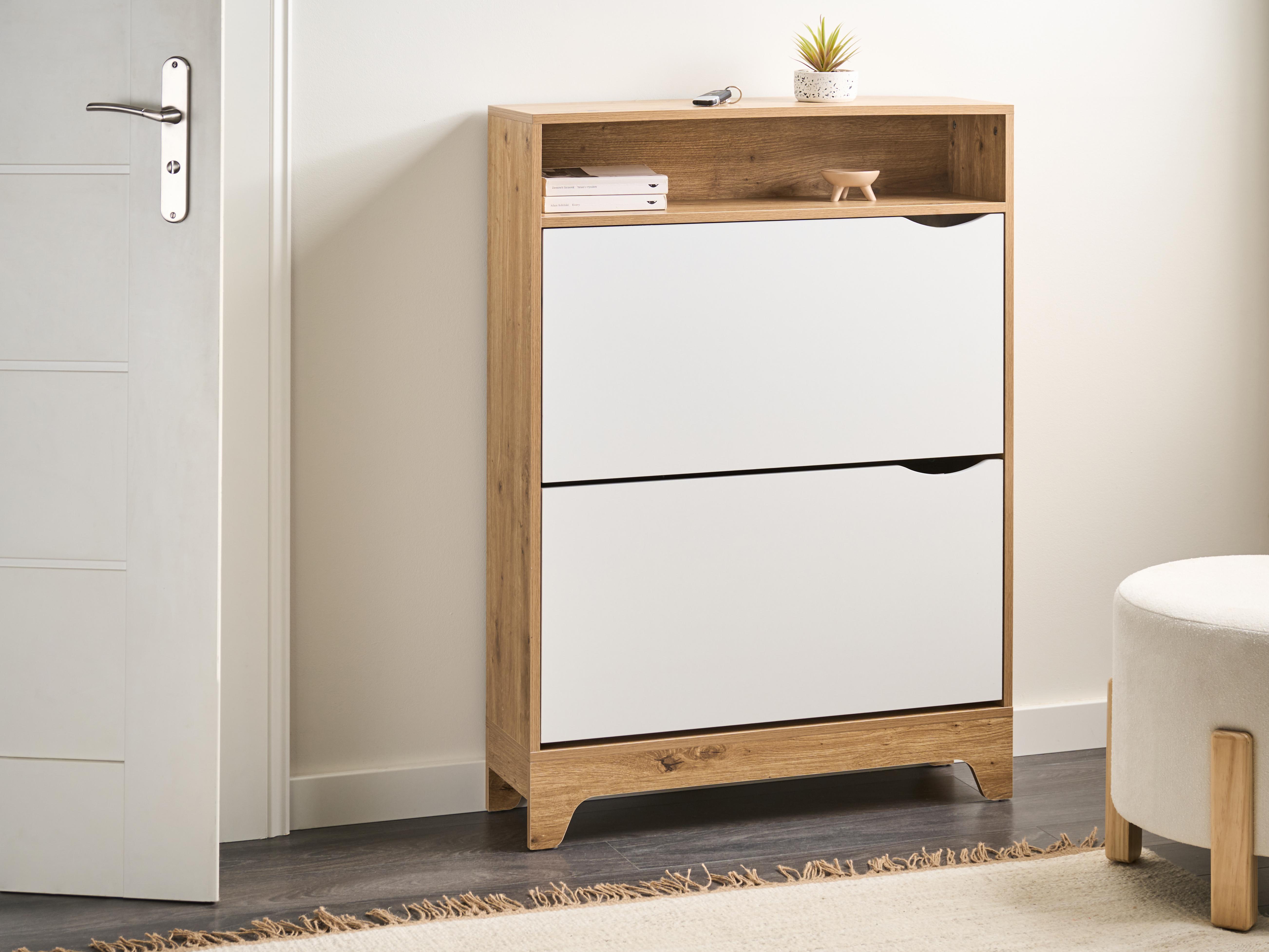 Shoe Storage Cabinet GATTON Light Brown