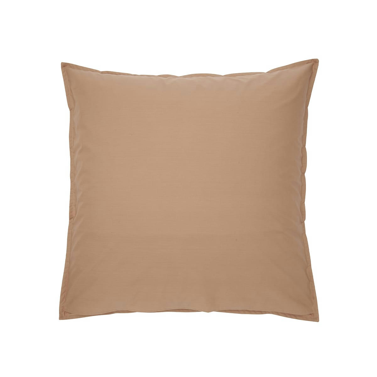 VICHY - Taie d'oreiller en percale de coton beige 64x64