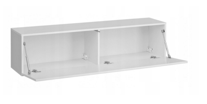 Wisząca Szafka RTV 120cm Biały połysk SIX w24h
