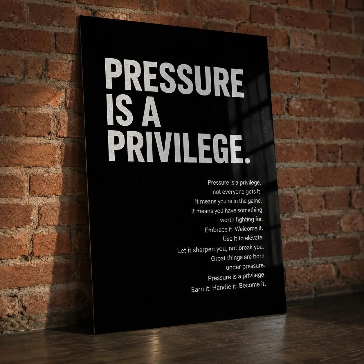 Pressure Is A Privilege, Pressure Sign, Acrylic Wall Art, Motivational Sign, Home Gym Sign, Office Sign, Business Office Sign, Office Decor