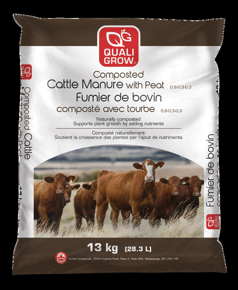 Scotts Composted Cattle Manure with Peat, 28.3-L