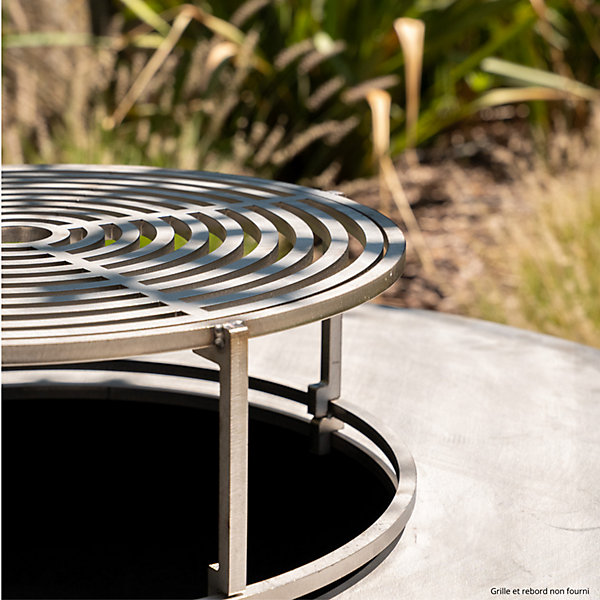 FIRTEN Rebord pour brasero 150 cm Inox