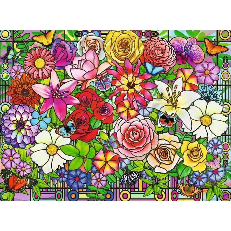 Puzzle 100-teilig Tiffany Flowers