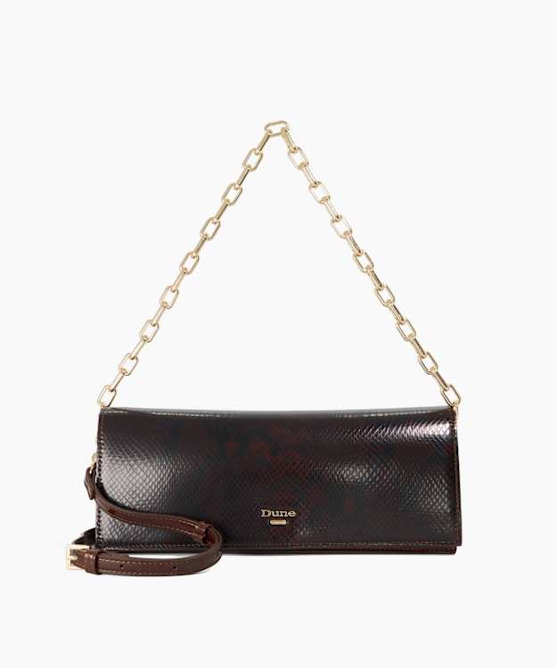 Bemuse Brown - Leather Multi-Strap Shoulder Bag