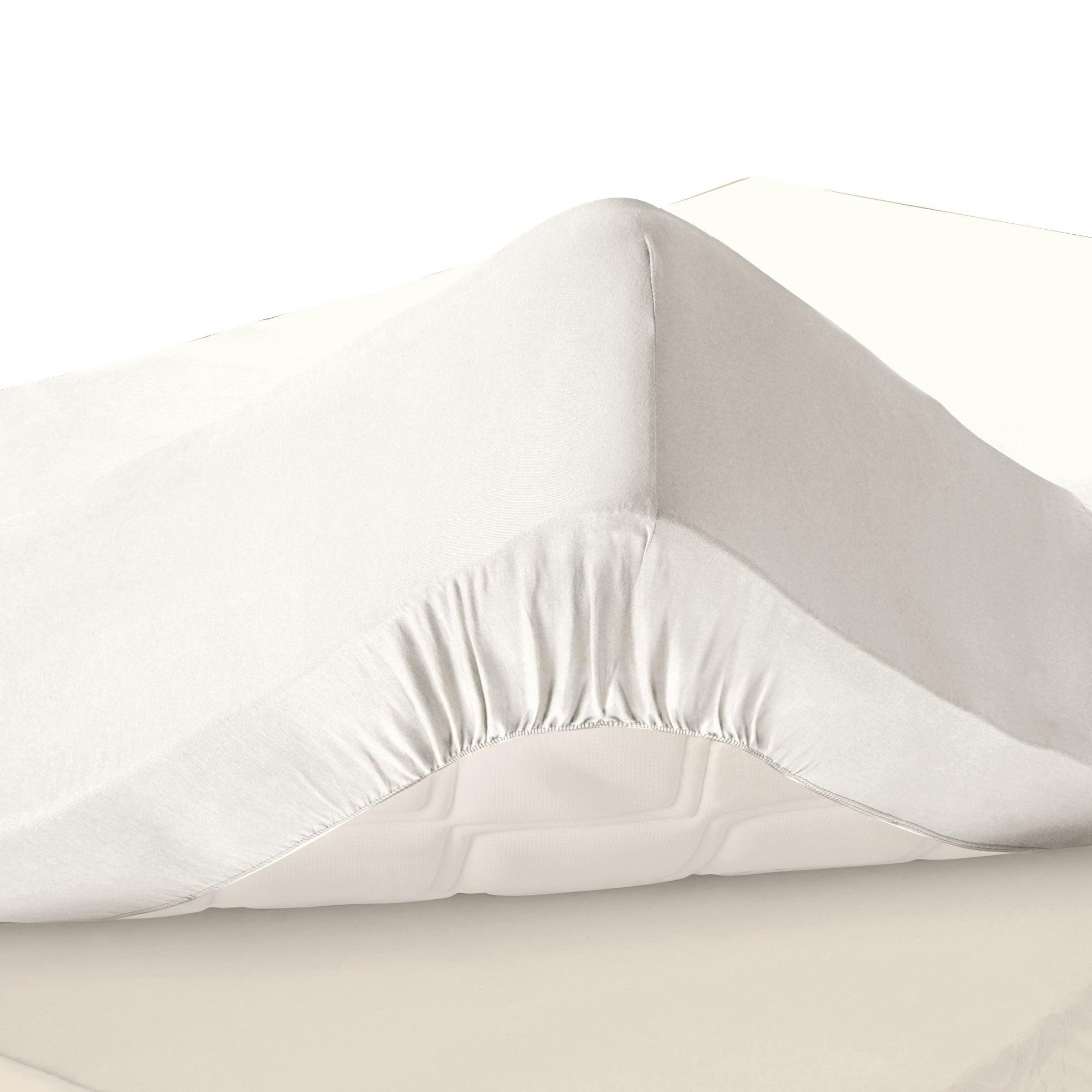 PERCALE - Drap-housse grand bonnet 180x200x32 blanc en coton