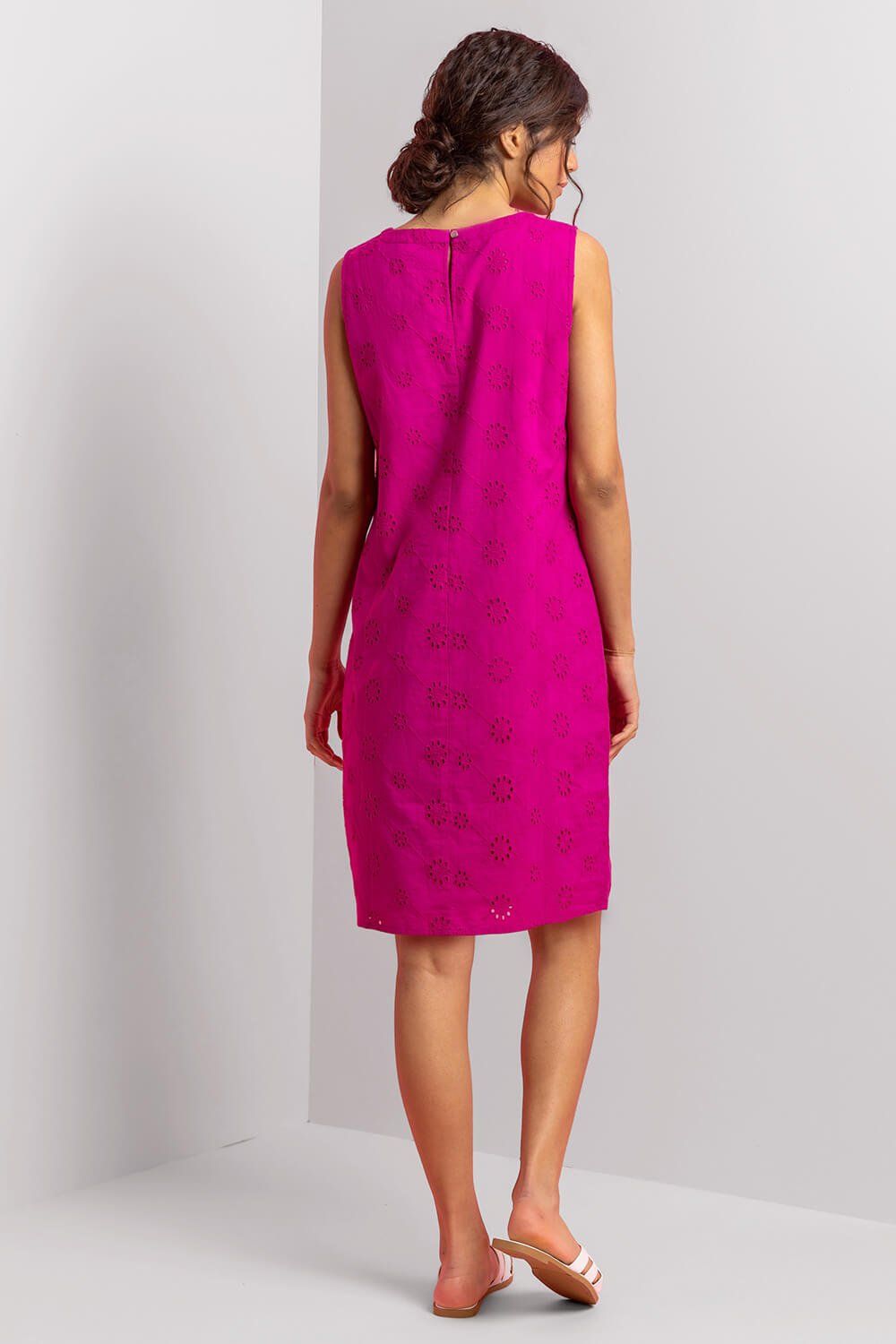 Roman Broderie Detail Sleeveless Shift Dress