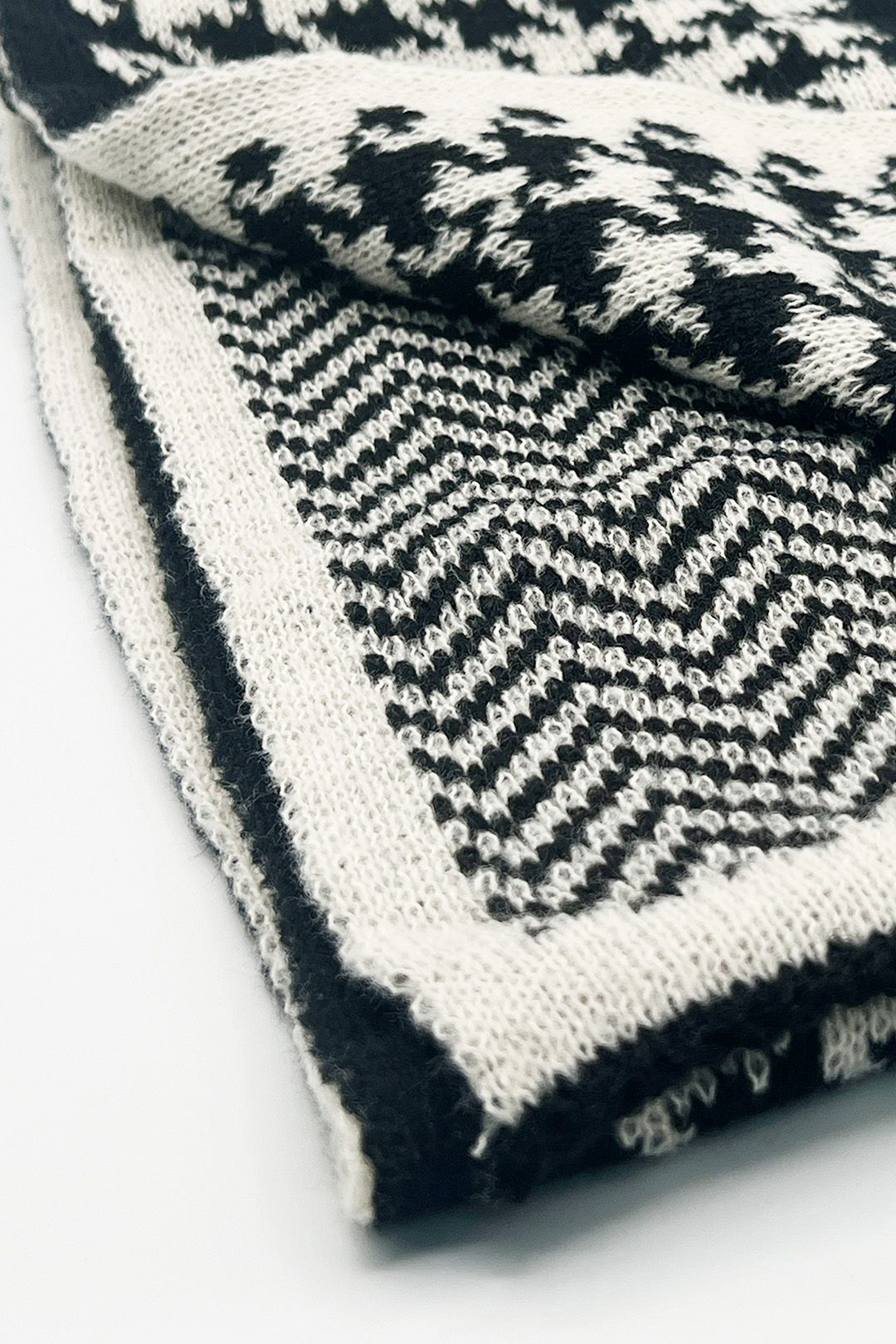 SVNX Houndstooth Herringbone Double Sided Scarf