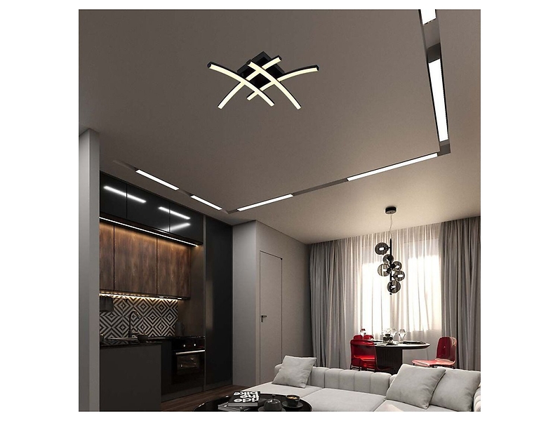 Lampa sufitowaVT-7790 LED metalowa czarna