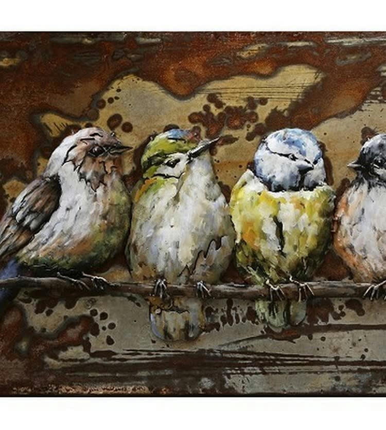 MÉTAL BRASS - Tableau relief en métal cours de chant 100x50