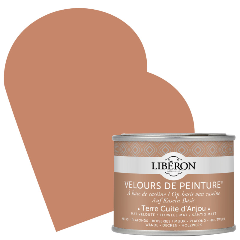 Peinture pour murs Velours de Peinture terre cuite d'Anjou mat 0,125 L LIBERON
