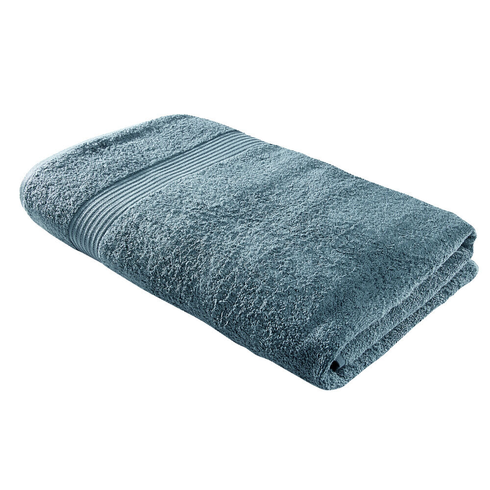 Drap de bain maxi 90x150cm coton bleu paon