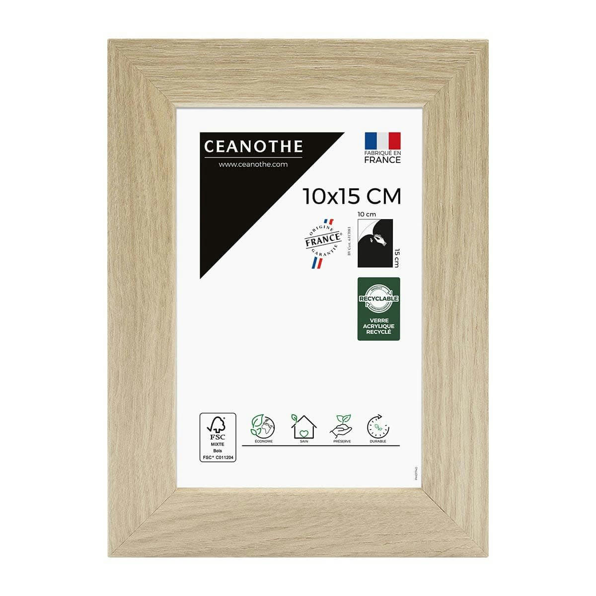 BOREALE - Cadre photo 10x15 cm bois reconstitué fsc