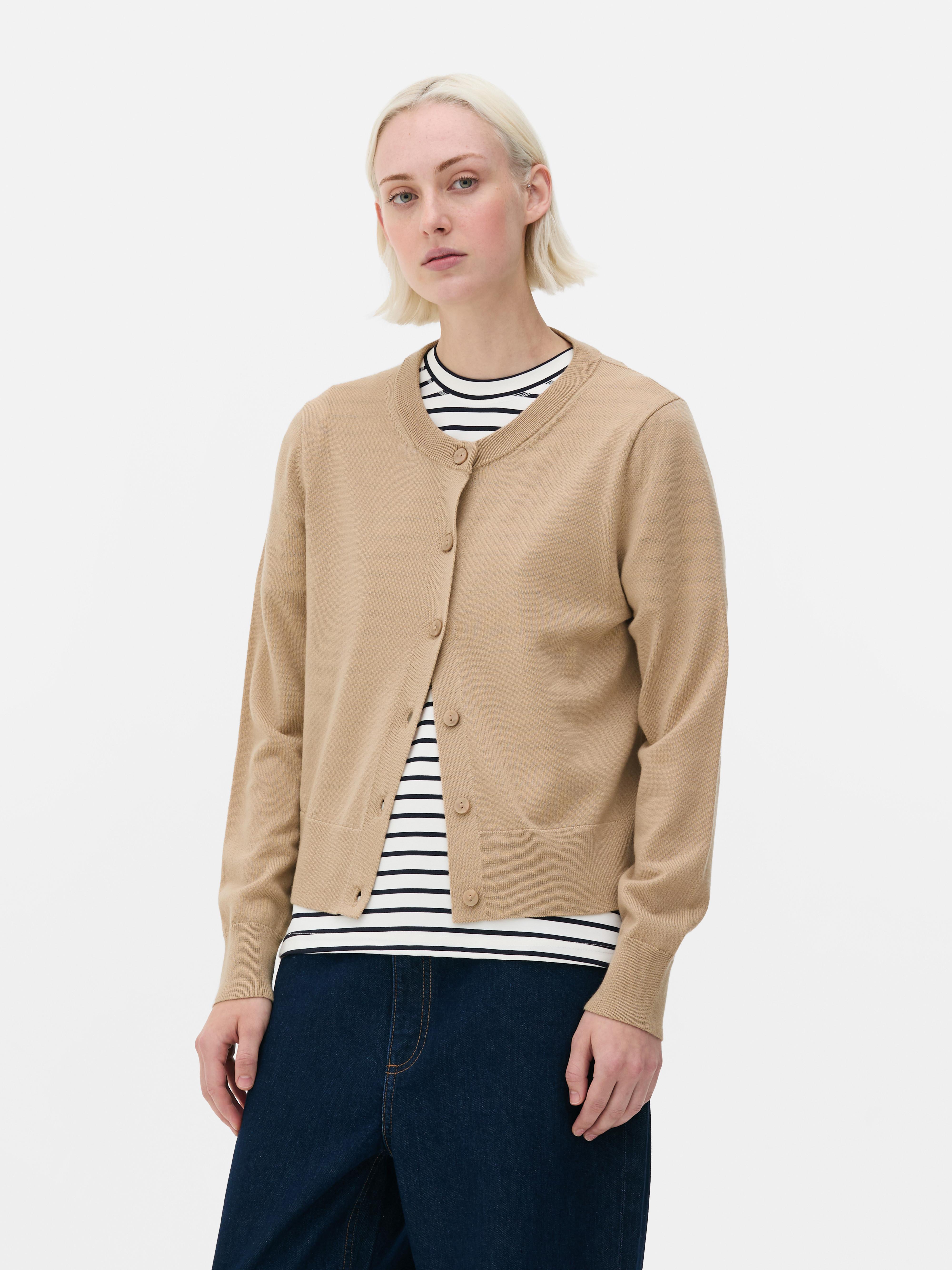 The Edit Pure Merino Wool Cardigan