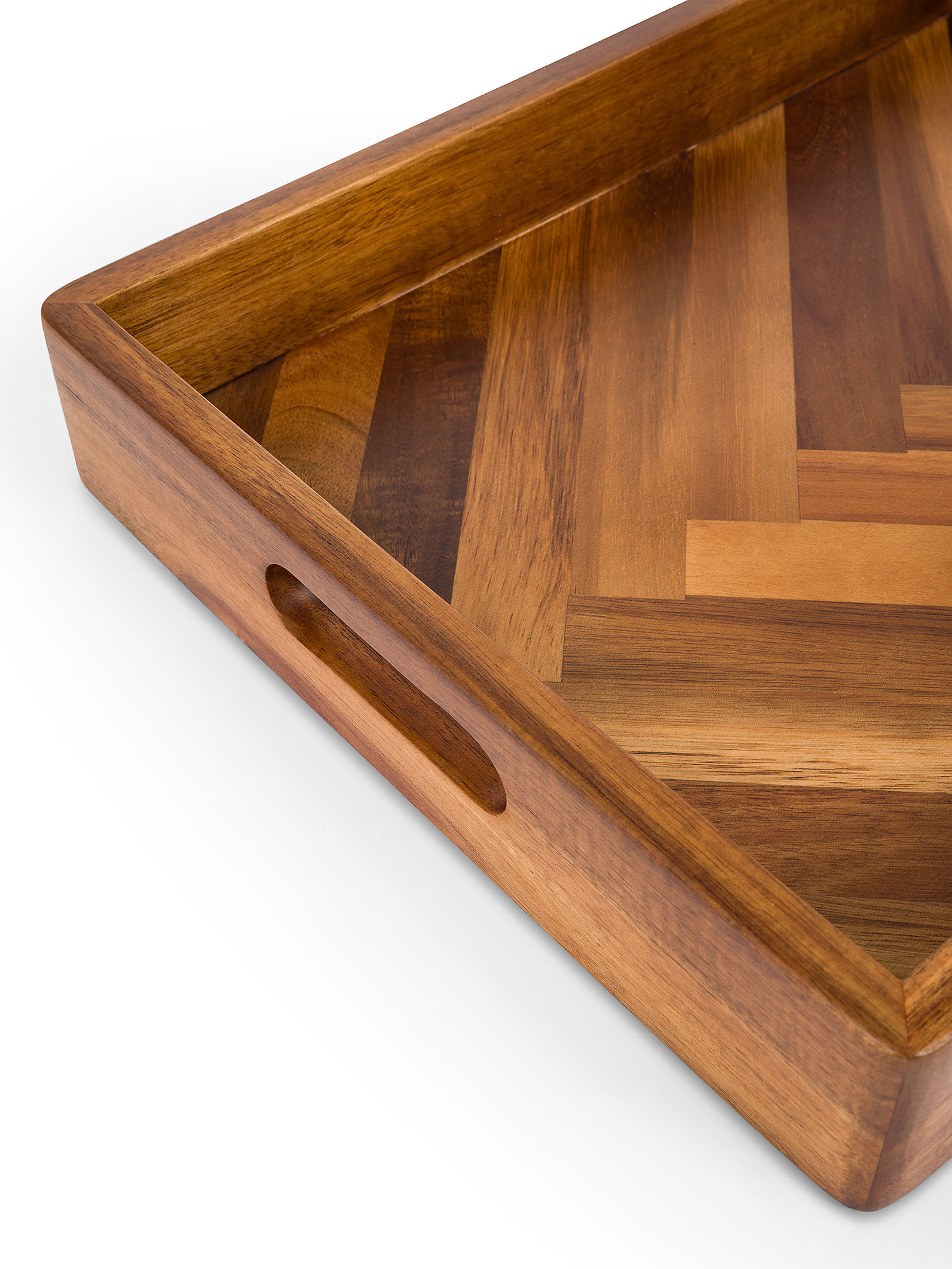 Vassoio rettangolare in legno di acacia