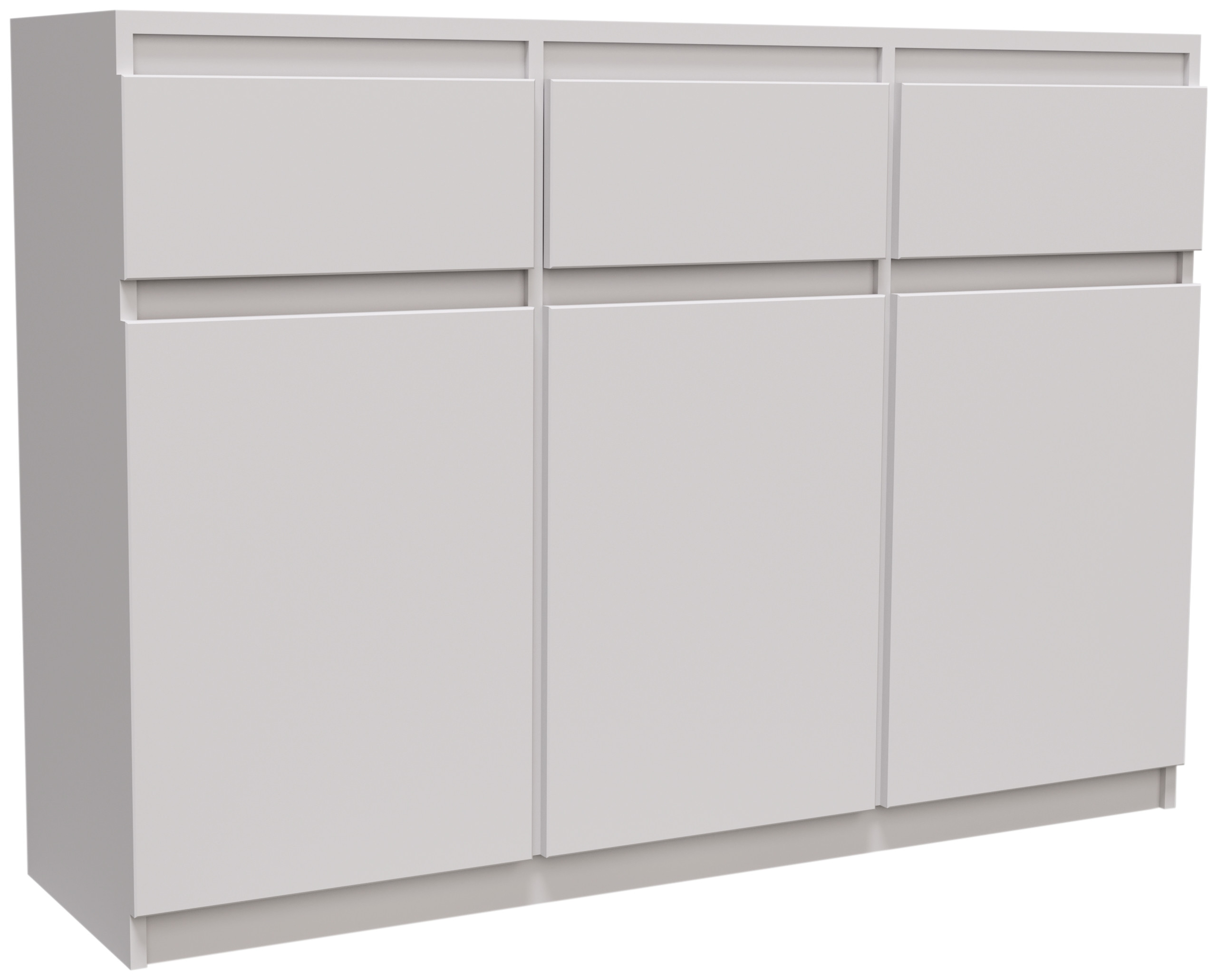 Komoda do salonu z szufladami 120 cm MONTEGO biała