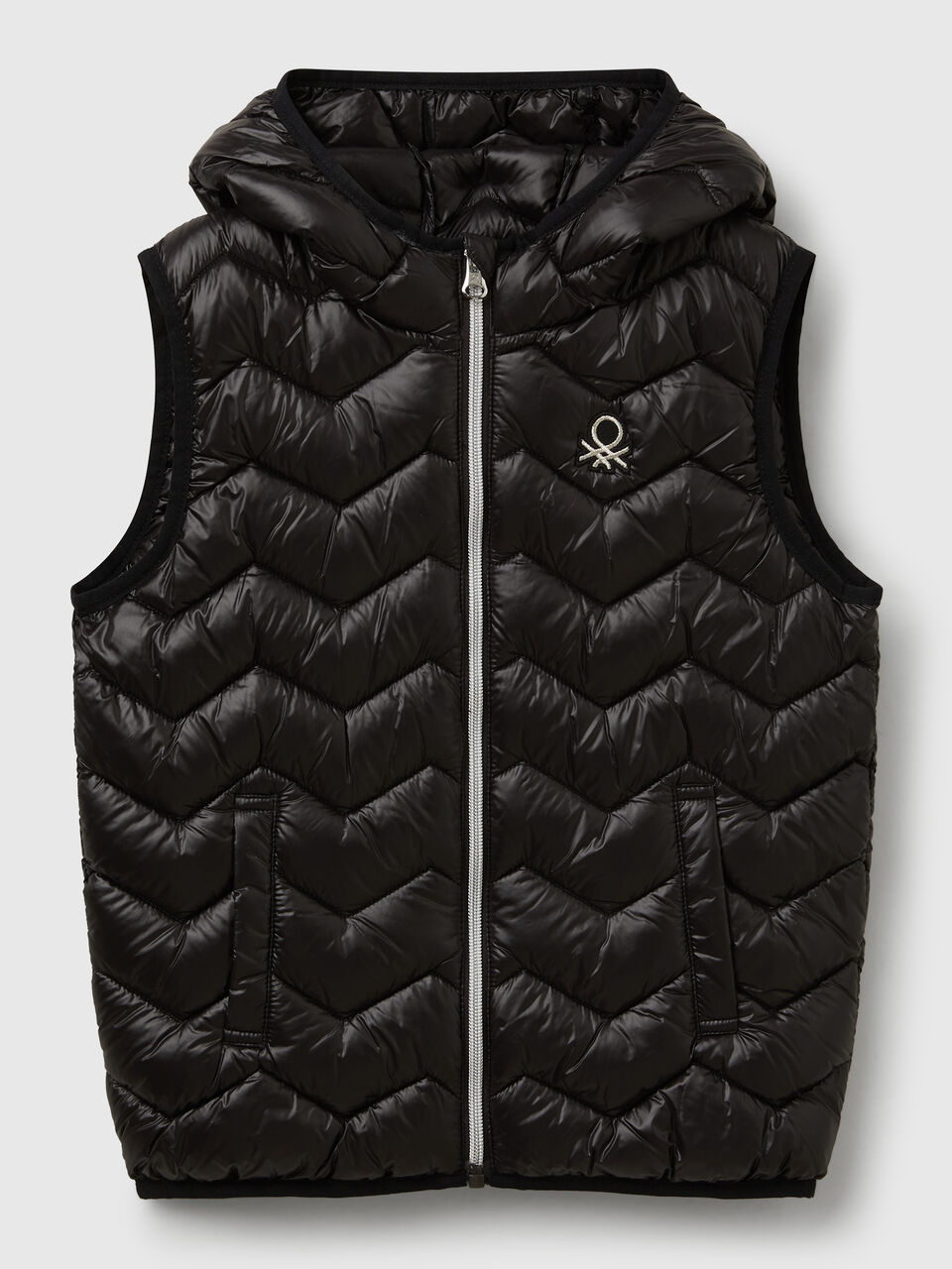 Padded vest with hood