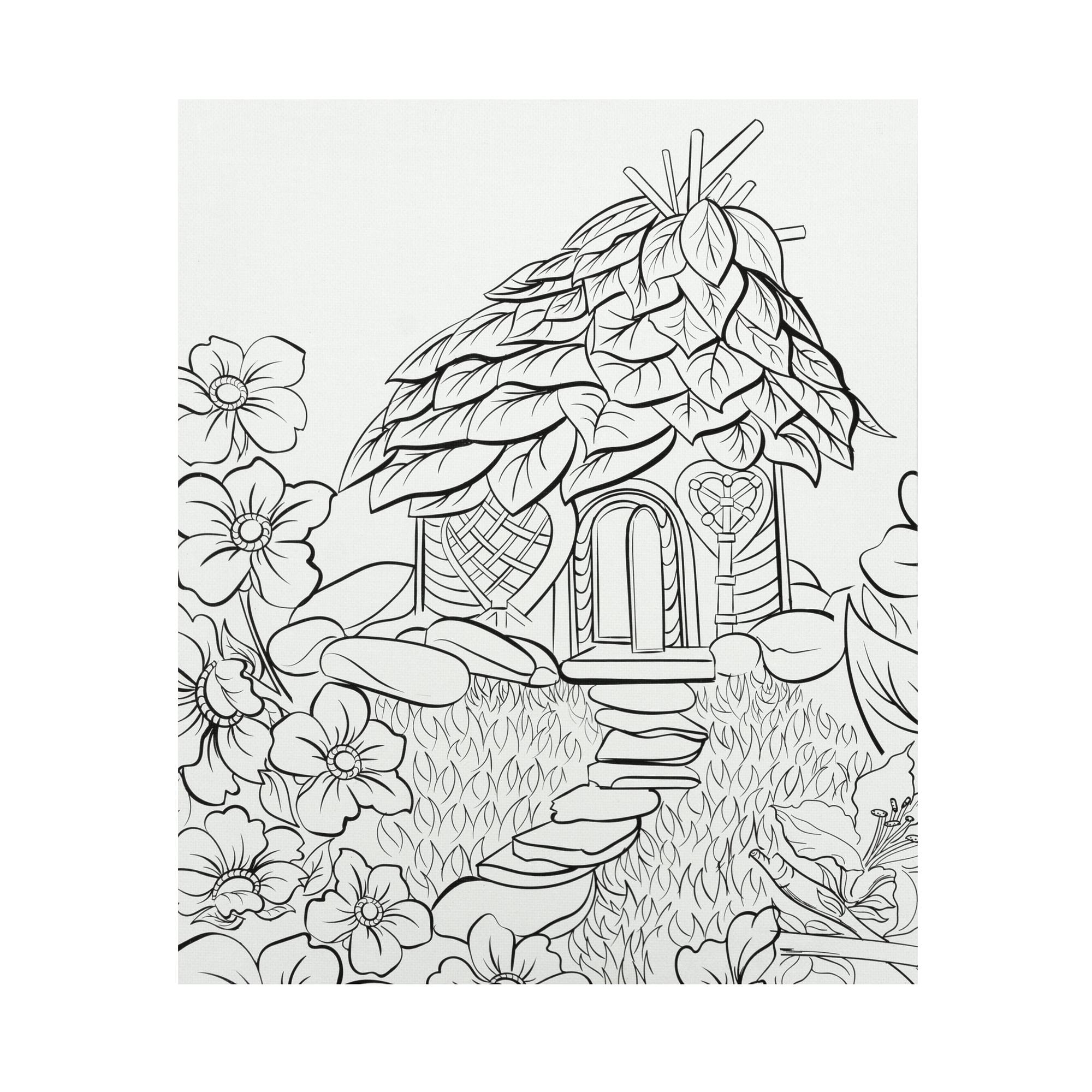 Cottage Colour-in Canvas
