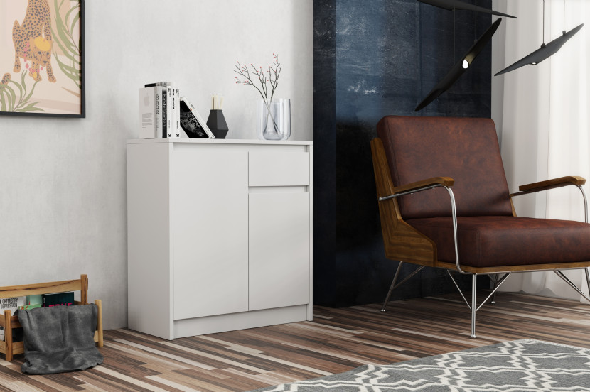 Komoda z szufladą 75 cm ARTEGO biały