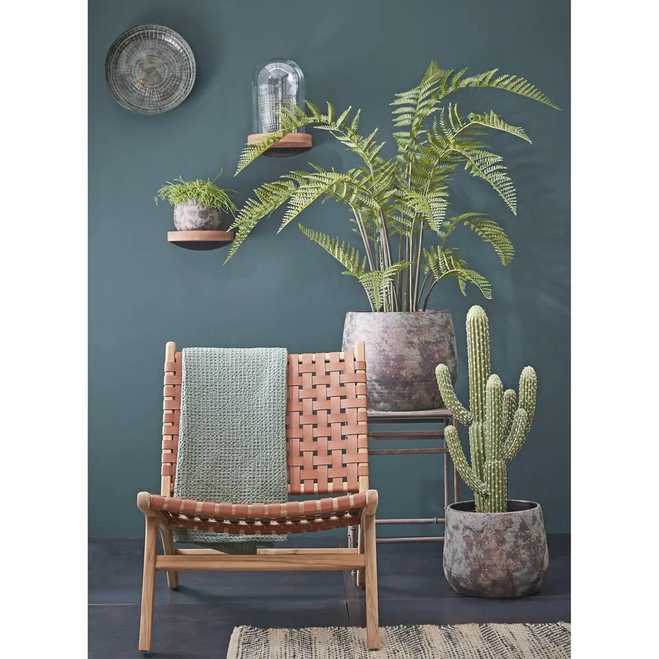 Mica Decorations Bloempot - koperkleurig - keramiek - 25 x 20 cm