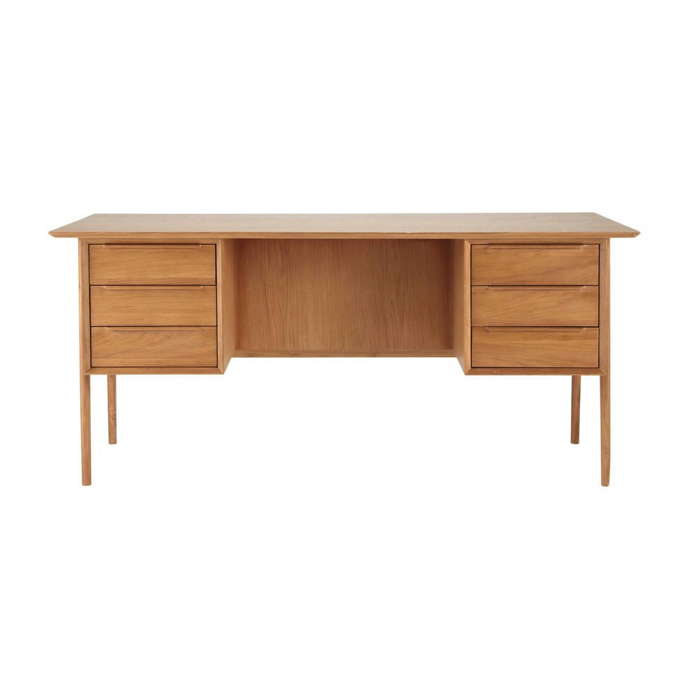 Portobello - Bureau vintage en chêne massif