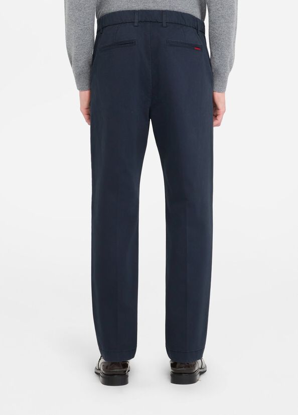 Pantaloni chino in raso con coulisse