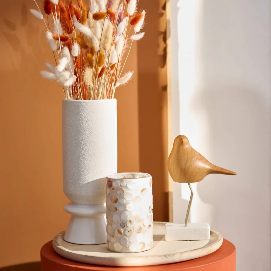 Vase Mandy Weiß, ⌀ 11.5 cm, H 300 mm