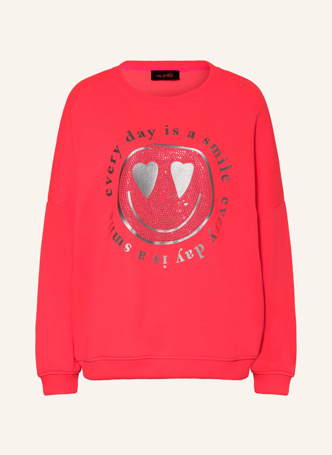 miss goodlife Oversized-Sweatshirt mit Schmucksteinen