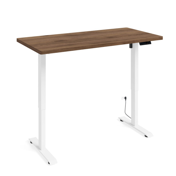 Biurko elektryczne BIMOTION 1S 140x70x3,2 cm Regulacja 73-120 biały/orzech