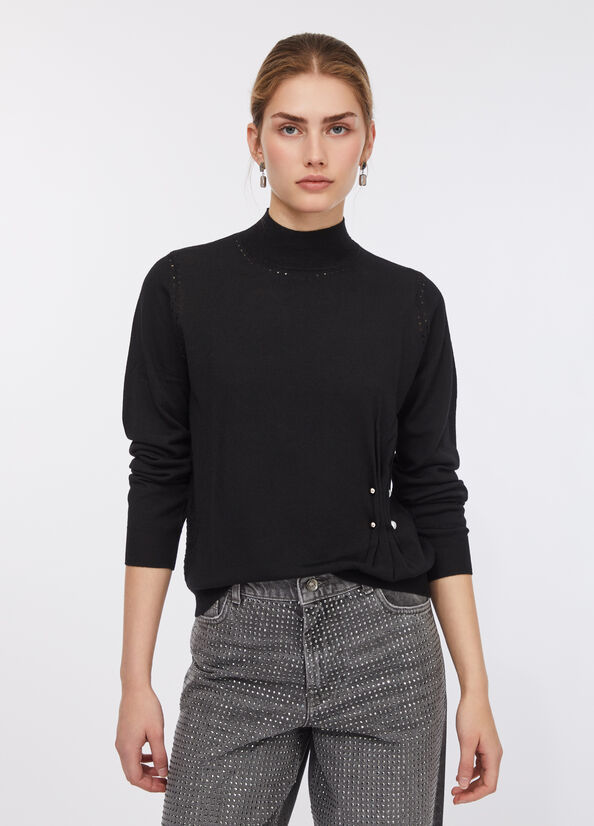 Maglia in lana con perle