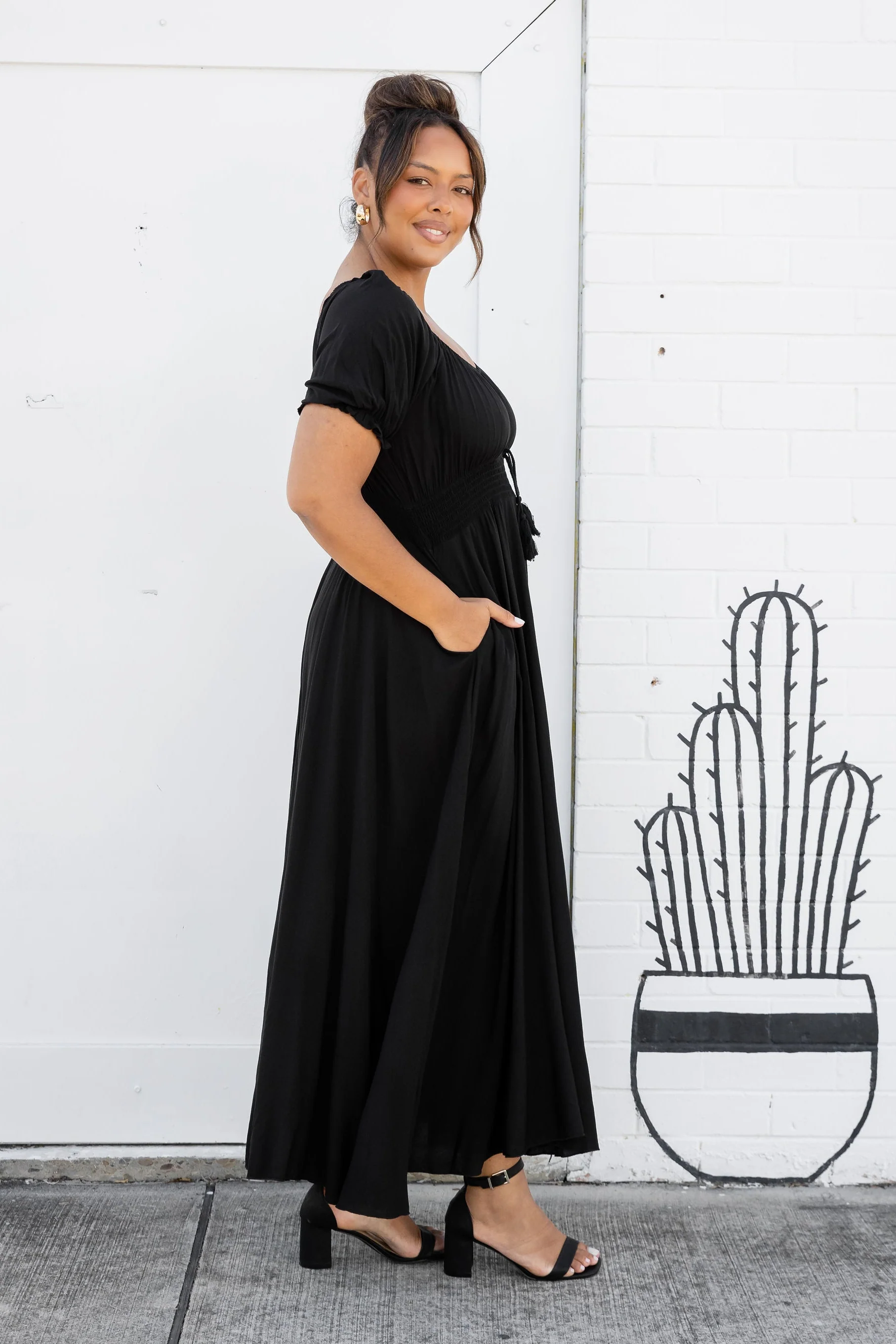 Eliza Maxi Dress in Black