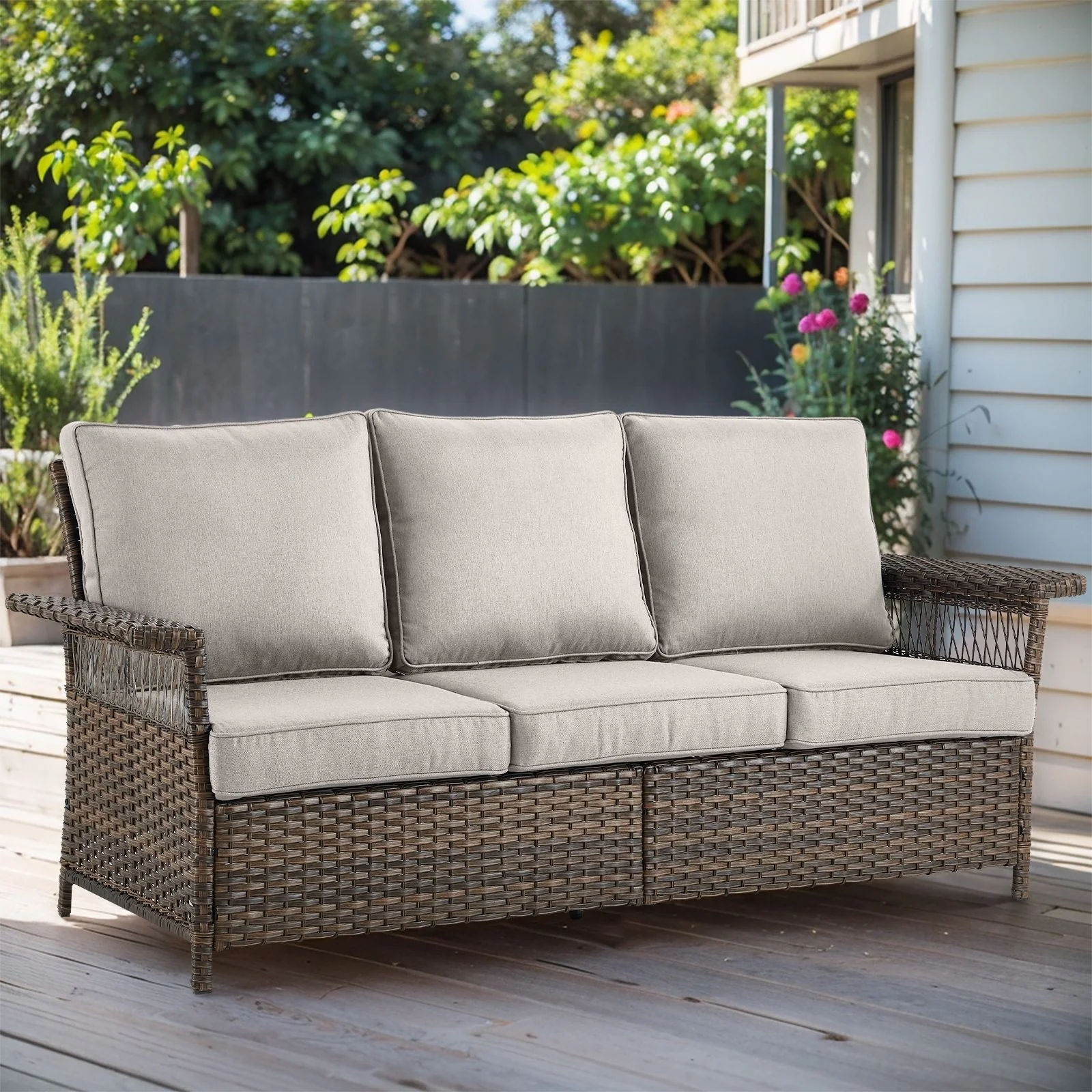 Outdoor Wicker Furniture Couch Set