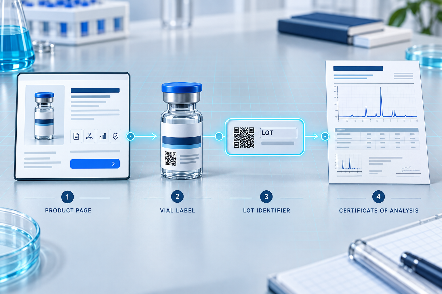 NextWave Peptides product-to-documentation research workflow
