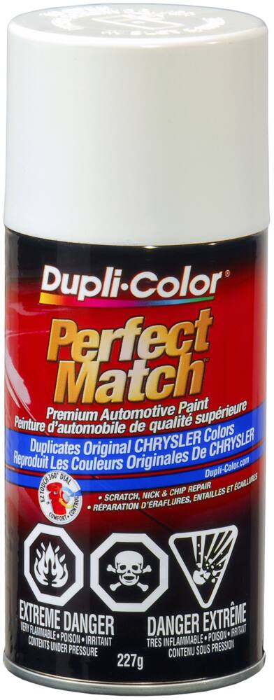 Dupli-Color Perfect Match Premium Acrylic Lacquer Automotive Aerosol Spray Paint, Stone White (PW1), 227-g