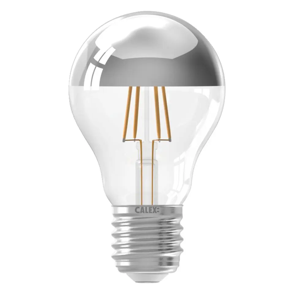 Calex LED kopspiegellamp - chromekleur - E27 - 4.5W - 470LM - dimbaar