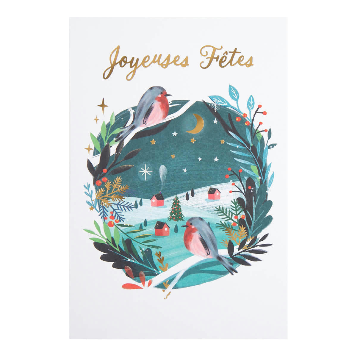 - Carte De Vœux Rouge Gorge Noël