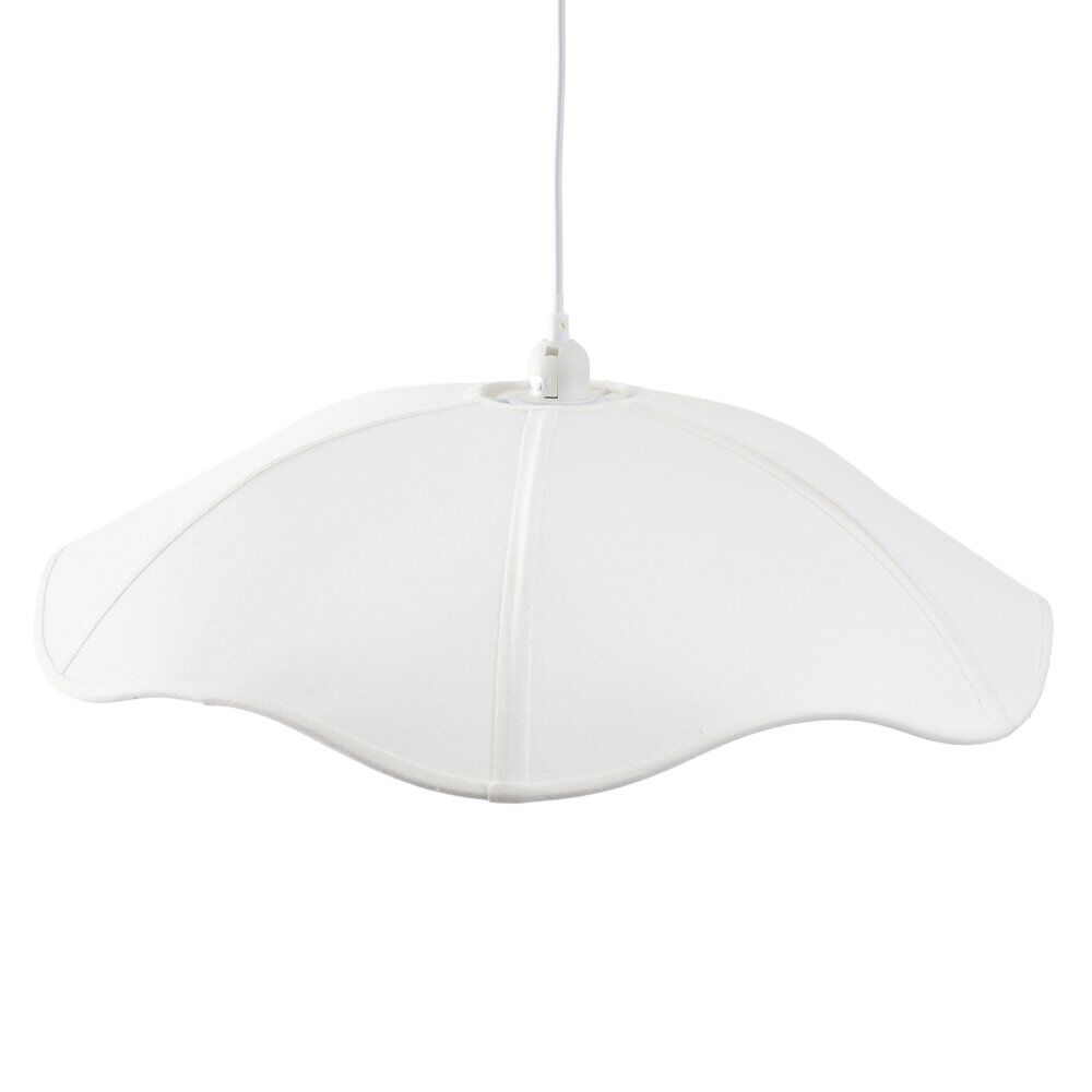 Suspension double polyester et métal blanc Ø80xH16cm