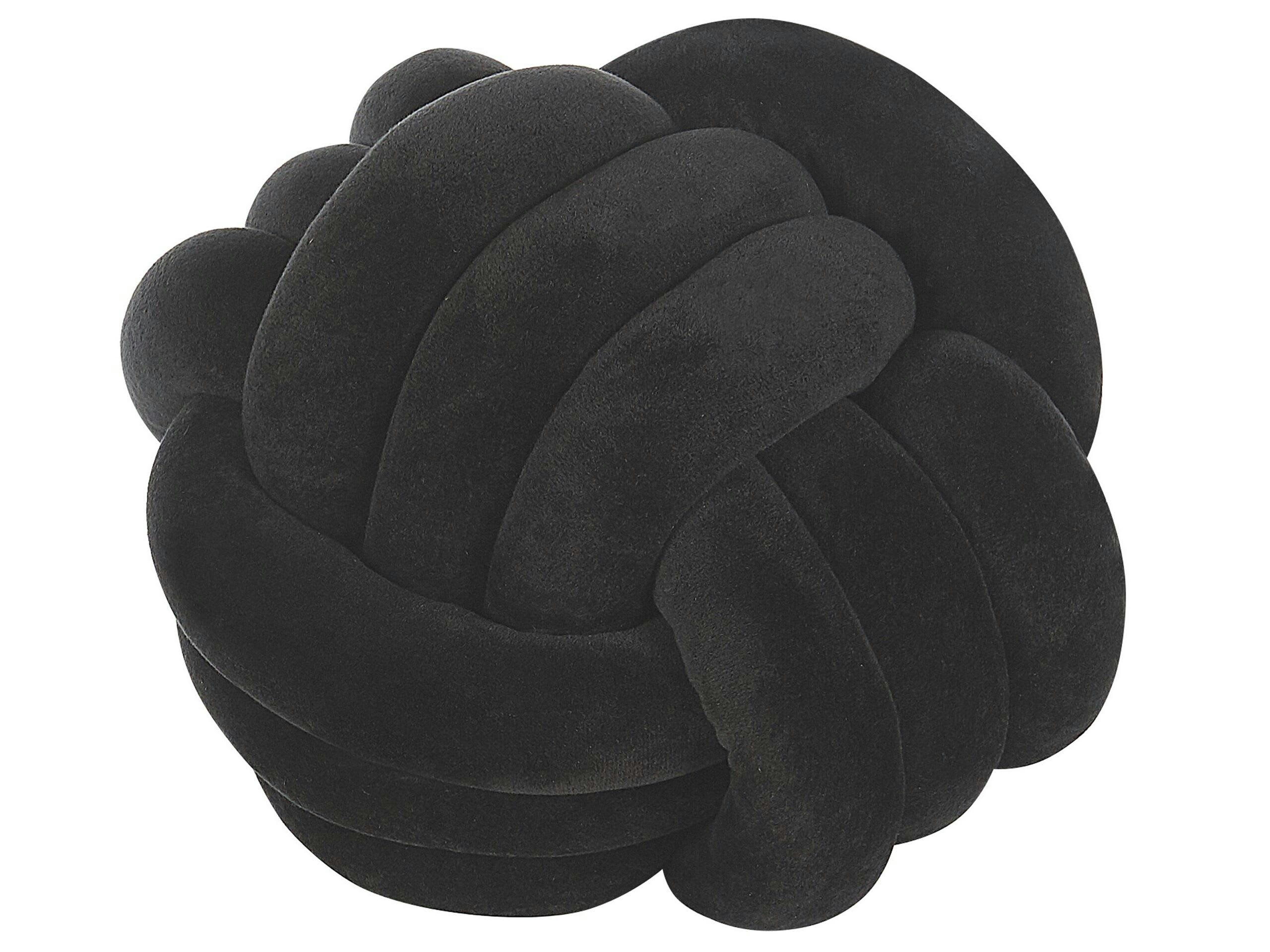 MALNI - Coussin décoratif en tissu noir 30x30cm