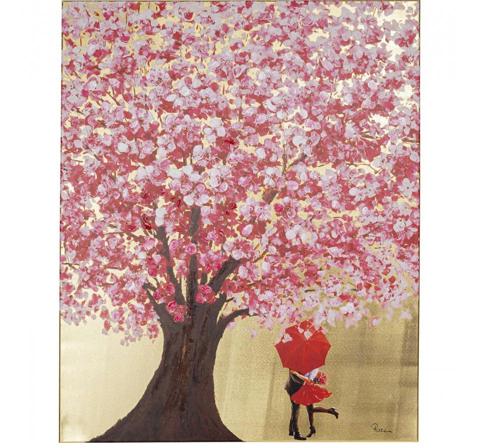 FLOWER COUPLE - Tableau Touched fleurs couple Kare Design Tableau - 120x160cm