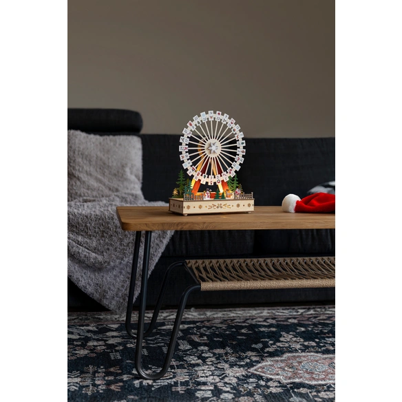 LED Holzsilhouette, LxBxH: 28x12x35,5 cm, naturfarben