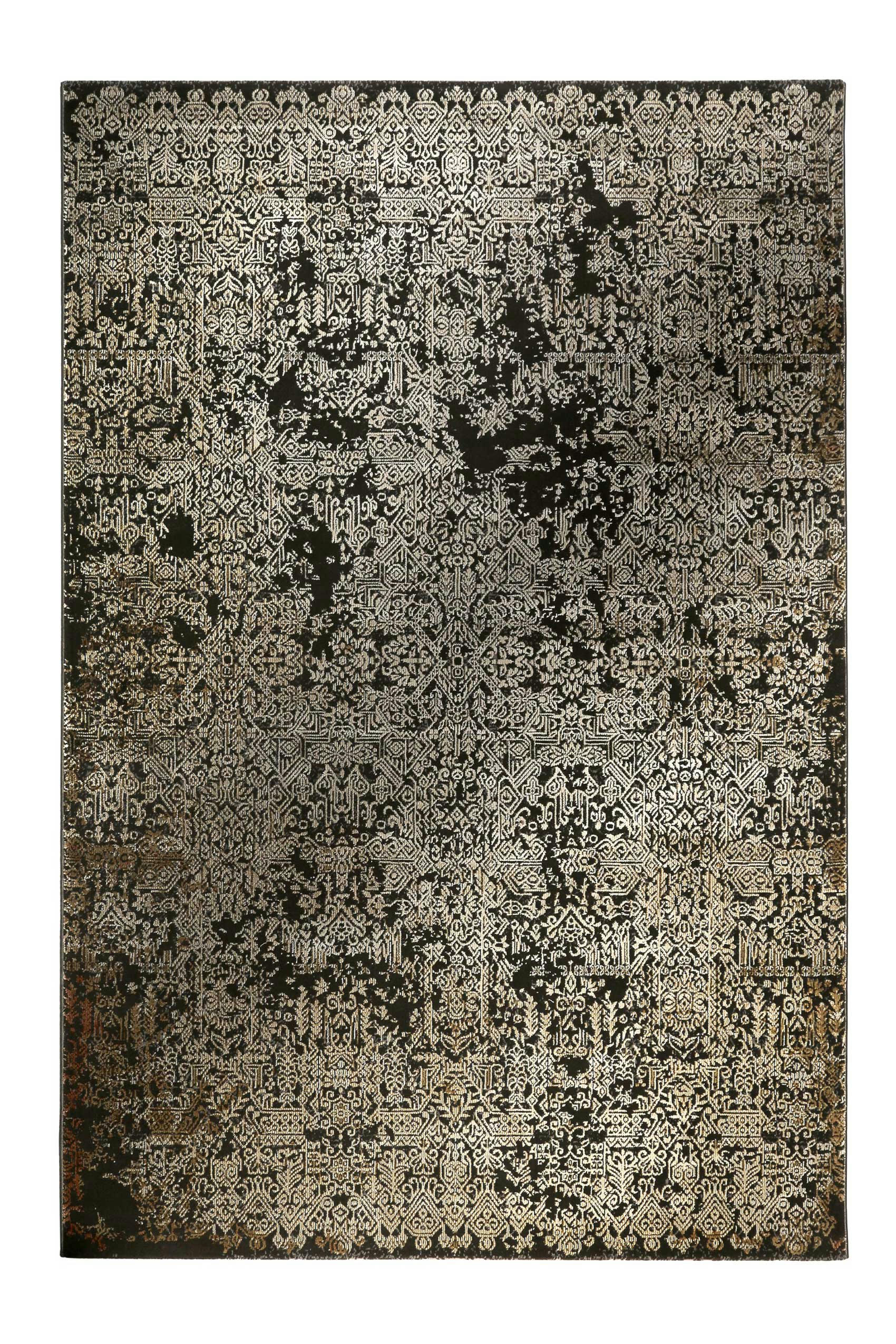 BEL ETAGE - Tapis tissé baroque vintage avec relief marron beige gris 170x120