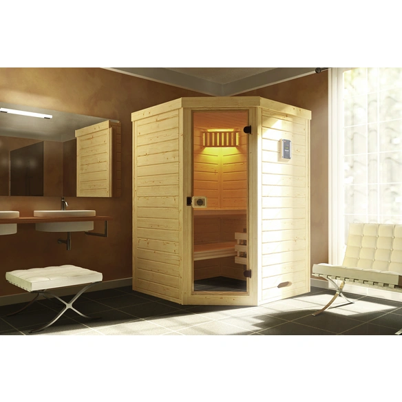 Sauna »Laukkala 1«, ohne Ofen, 144 x 200 x 144 cm