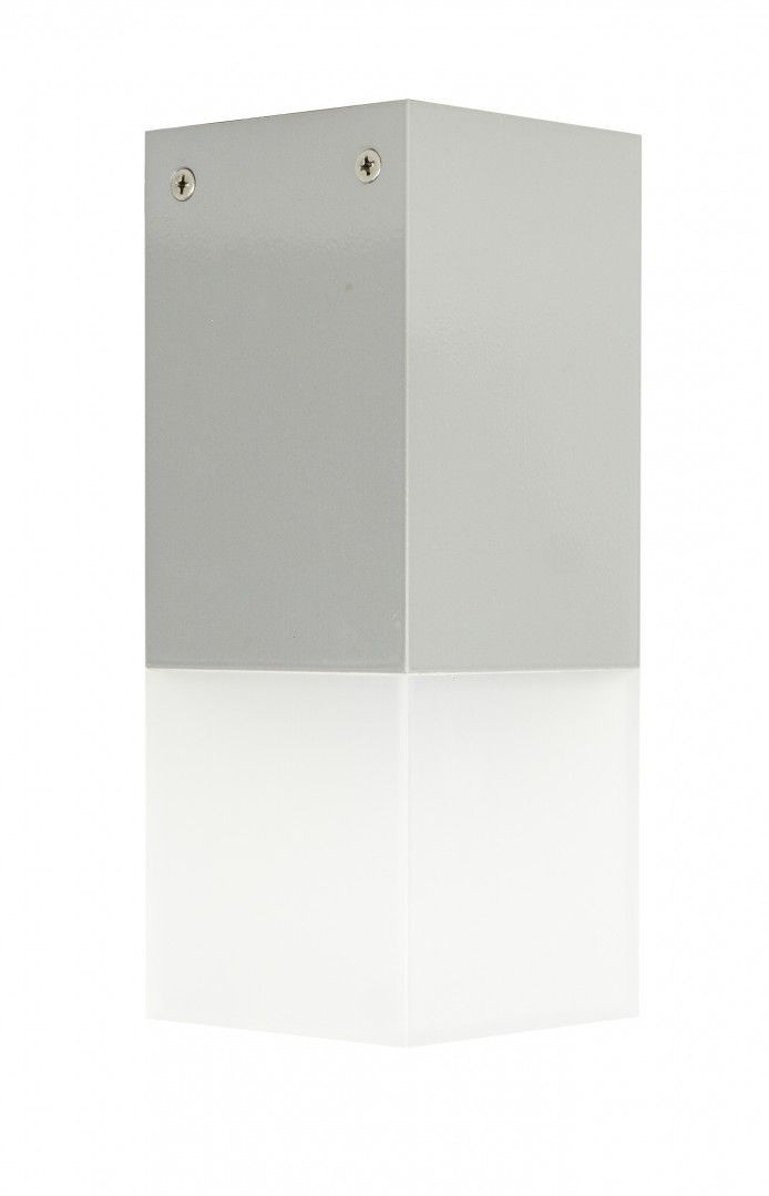 Lampa sufitowa zewnętrzna Cube srebrna 1 x E27 x 20W IP44 SU-MA