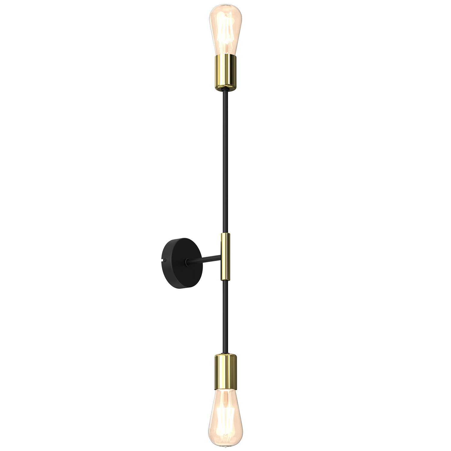 Kinkiet czarny Flame 2xE27x15W wym:65x10x15cm IP20 Luminex