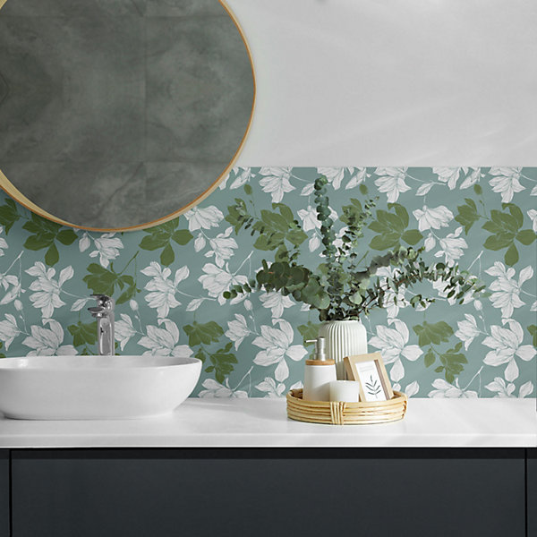 Panneau Décoratif Mural Wallfluent 50x50 cm Motif Floral En Arrière-Plan 4 pièces