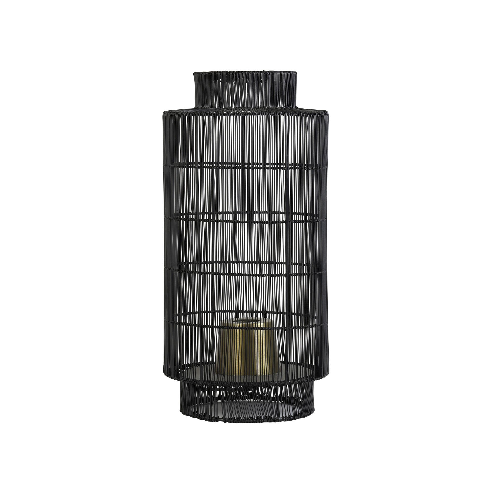 Light & Living tafellamp Gruaro - zwart - Ø24cm