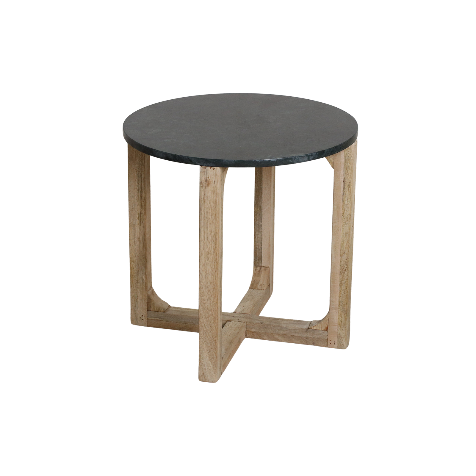 Marmeren bijzettafel rond - groen - 50x50x50 cm