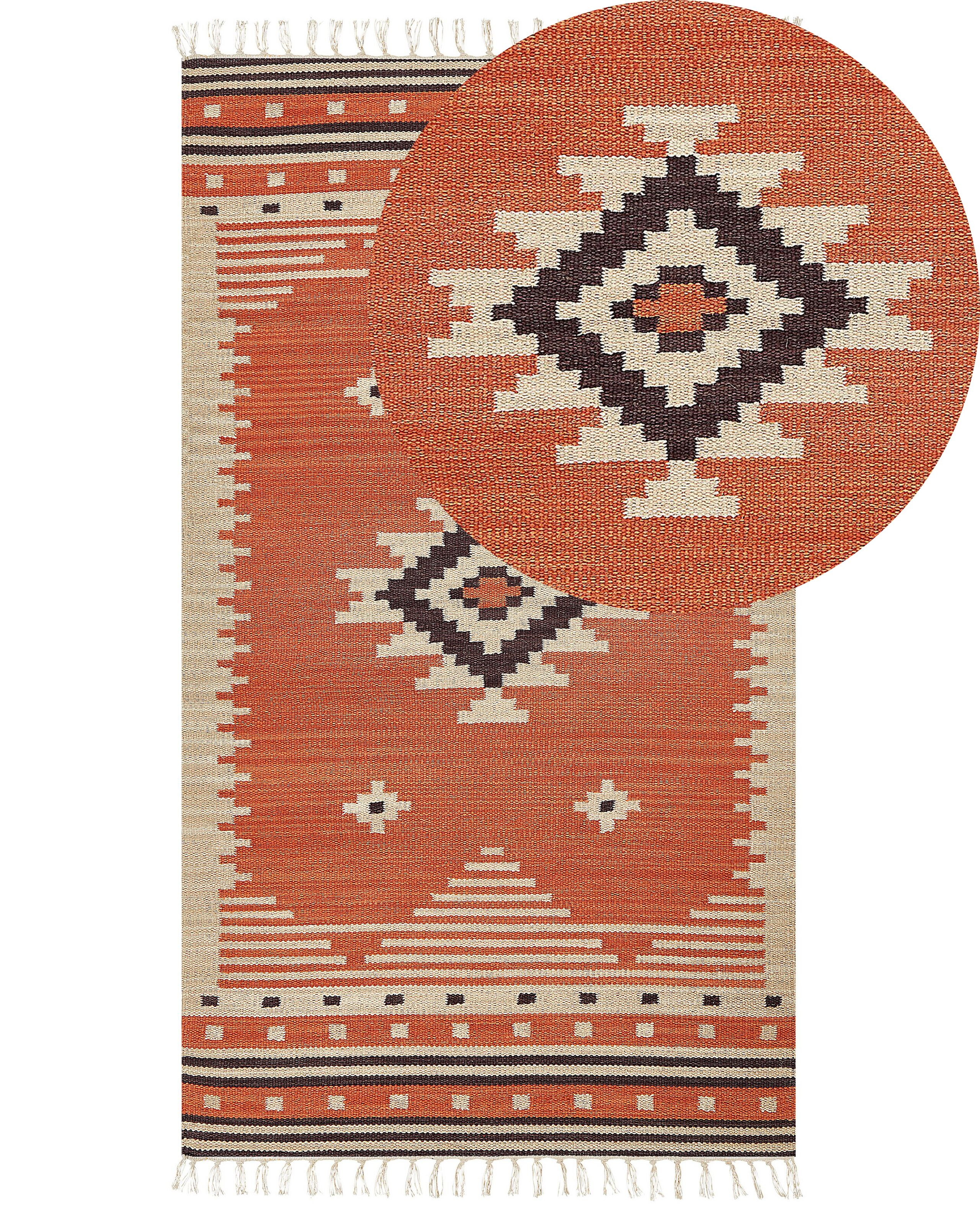 Dywan bawełniany kilim 80x150 cm wielokolorowy