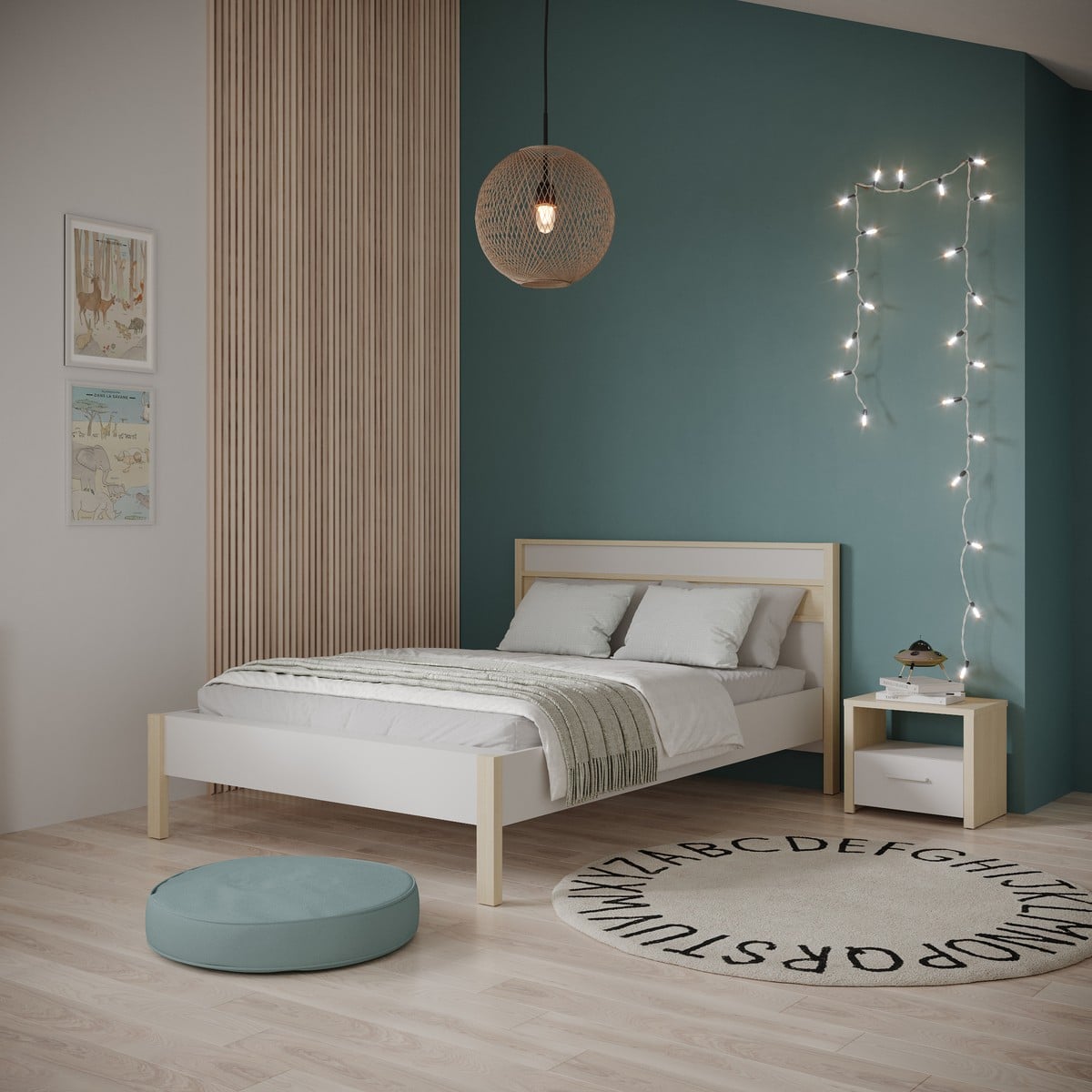 Calicosy - HEVA-bed - Wit 151,9x207,3x95 cm